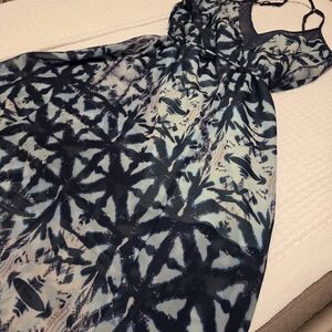 Heartloom Navy and Cream Maxi Dress